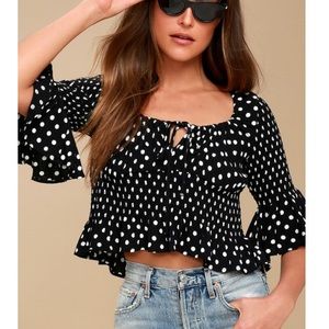 A Bit of Something Sweet Black and White Top